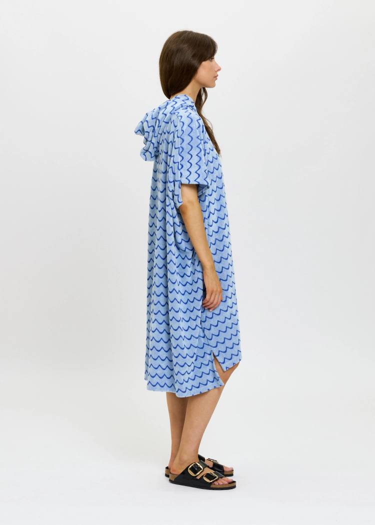 Secondary product image for "Frotteponcho Blå/Navy Våg"