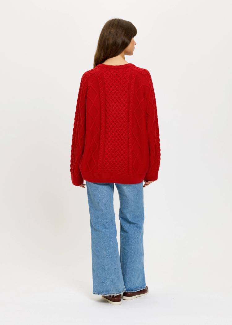 Secondary product image for "Fender stickad tröja Röd"