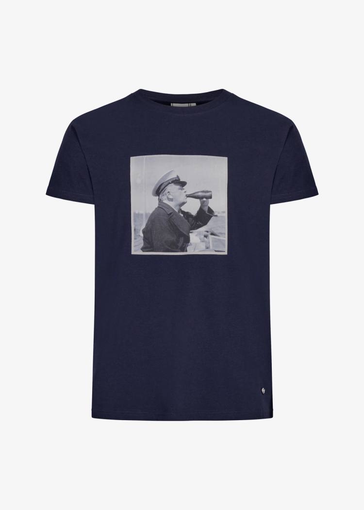 Secondary product image for "T-shirt Evert Skål Navy"