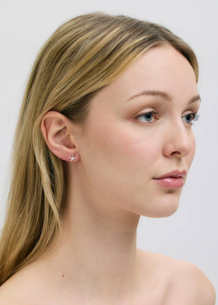 Secondary product image for "Earring Starfish Silver"