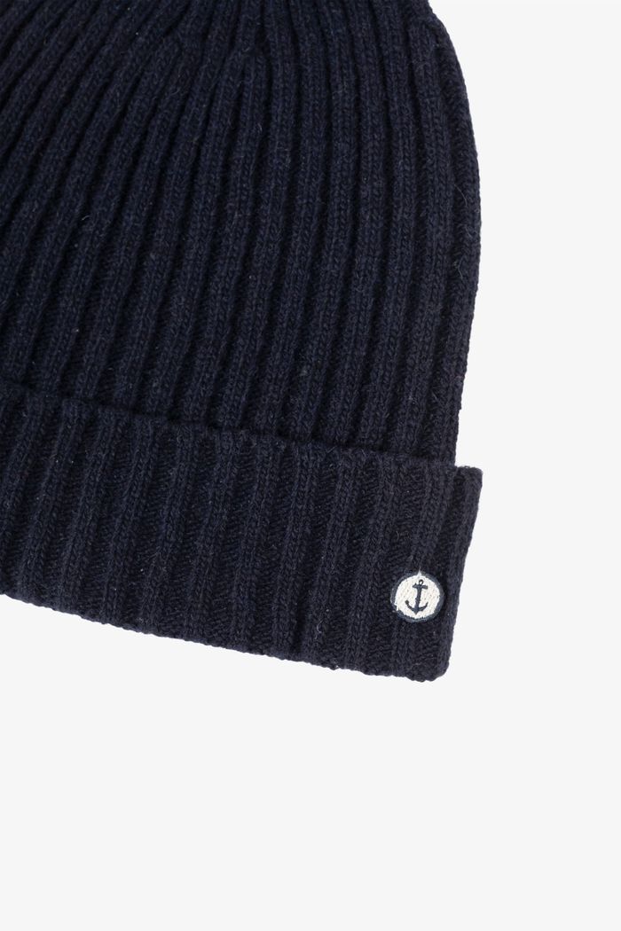 Secondary product image for "Stickad Mössa Marinblå"