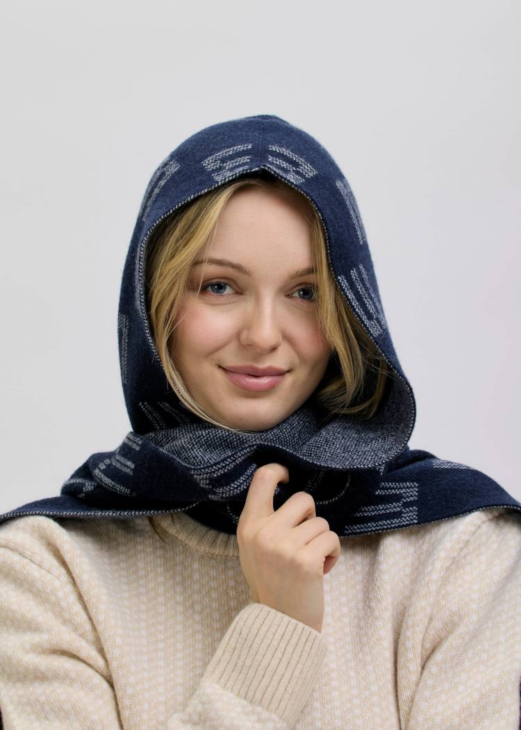 Secondary product image for "EM Scarf Hood Navy"
