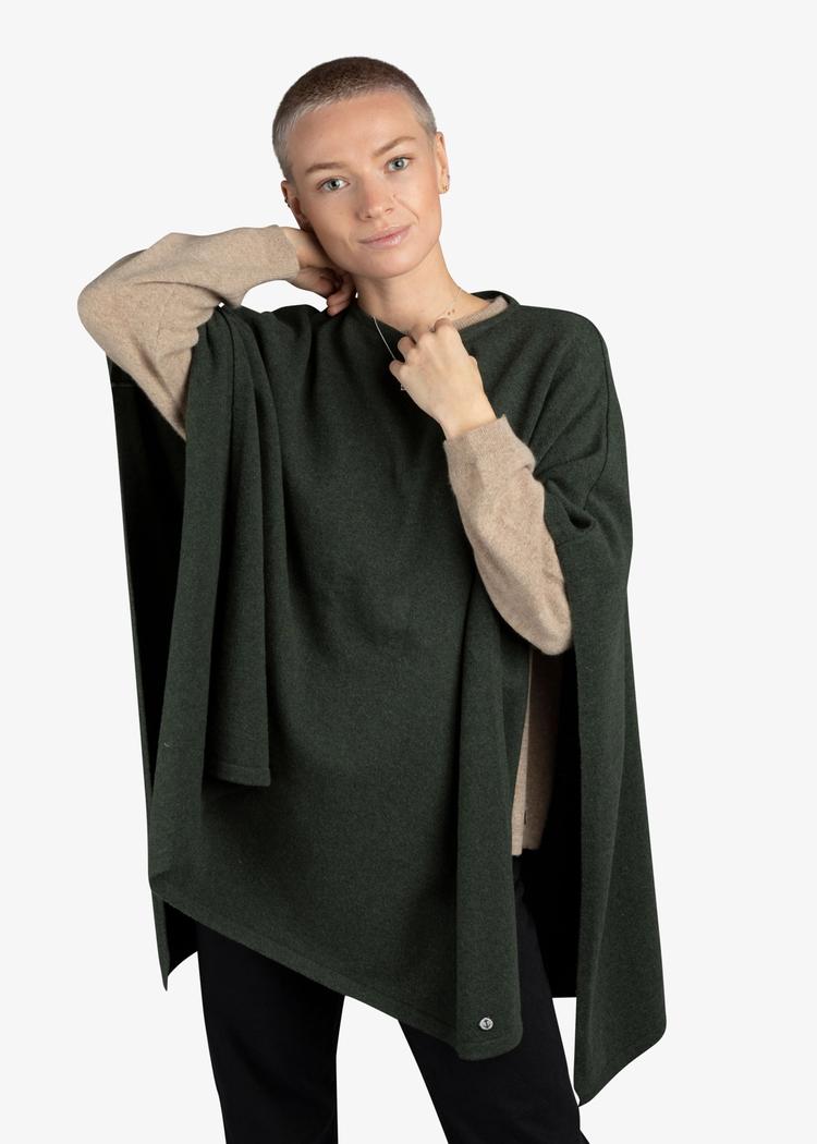 Secondary product image for "Lo Poncho Moss Green"