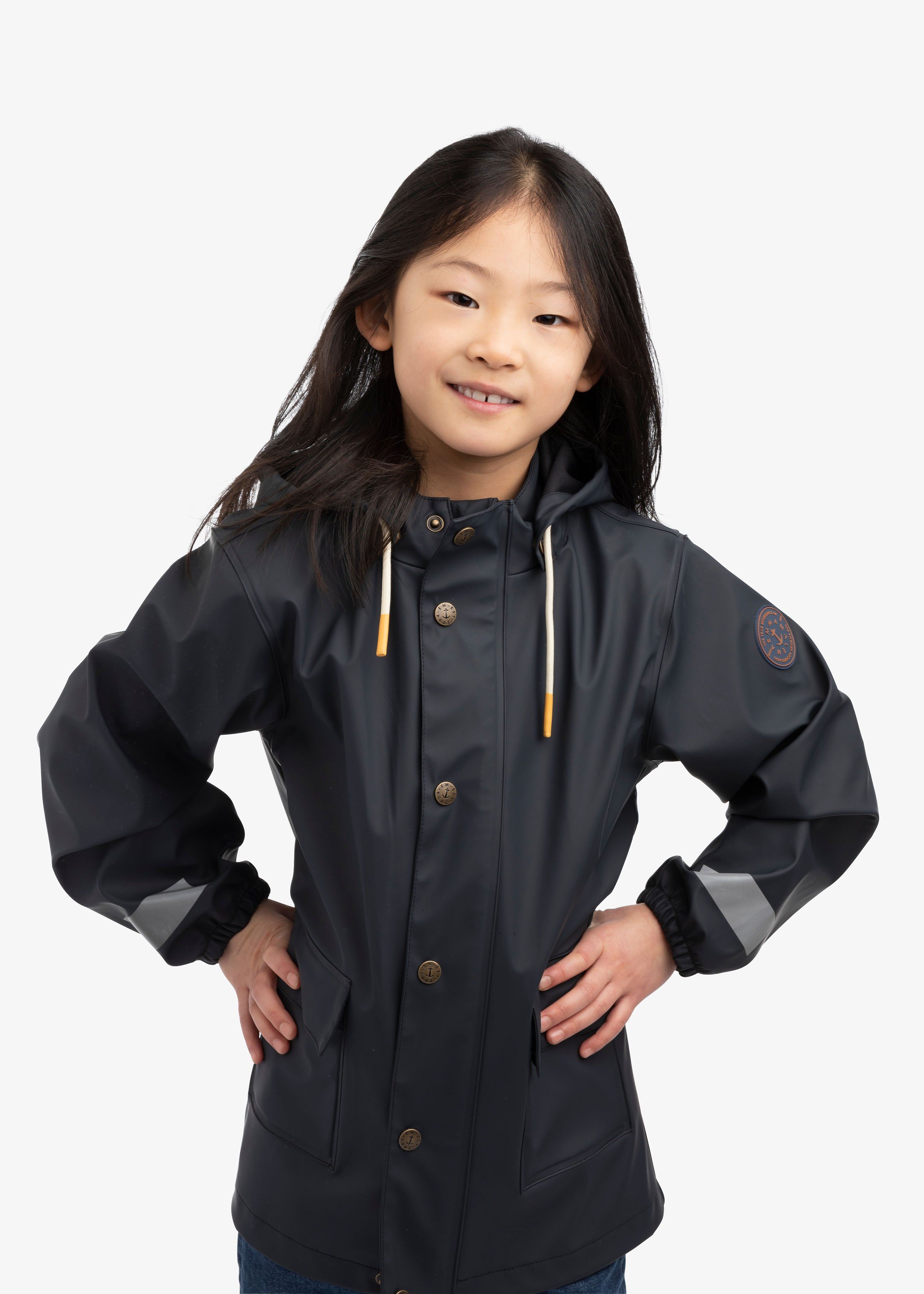 Kids navy sale rain jacket