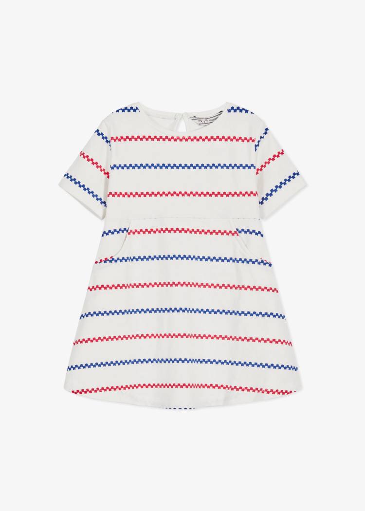 Secondary product image for "Moa Dress Käringön Stripe Offwhite"