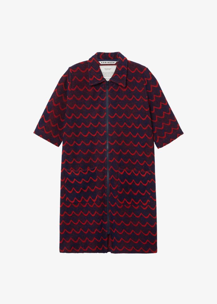 Secondary product image for "Bathrobe Archipelago Navy Red Children"
