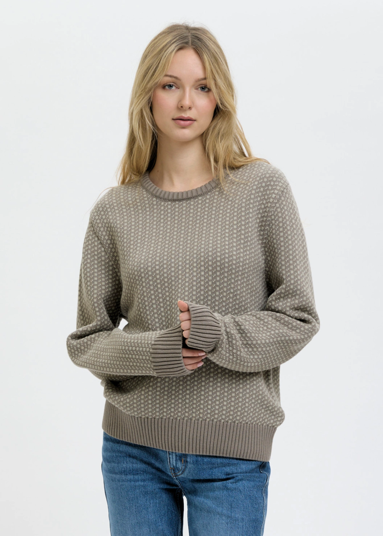 Secondary product image for "Olga Stickad Grå Bomull"