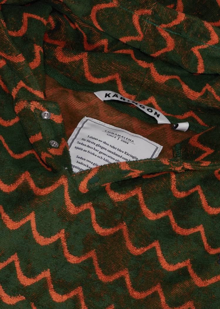 Secondary product image for "Terry Poncho Wave Green Orange Mini"