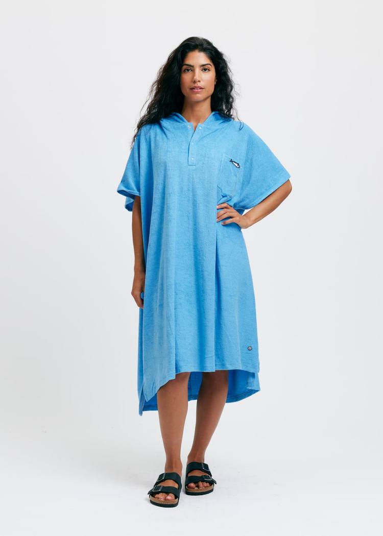 Secondary product image for "Frotteponcho Terry Blå"