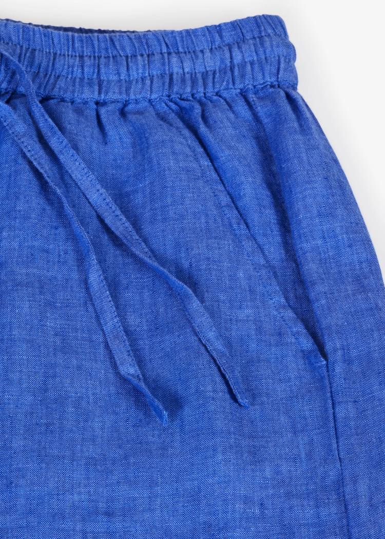 Secondary product image for "Boj Shorts Linen Blue"