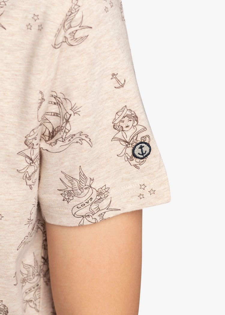 Secondary product image for "T-shirt Tatuering Brun"