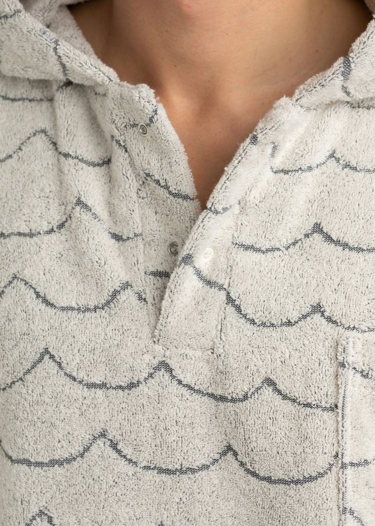 Secondary product image for "Terry Poncho Wave Ecru Long Sleeve"