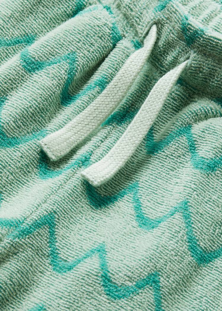 Secondary product image for "Strand Frottéshorts Mint Våg Barn"
