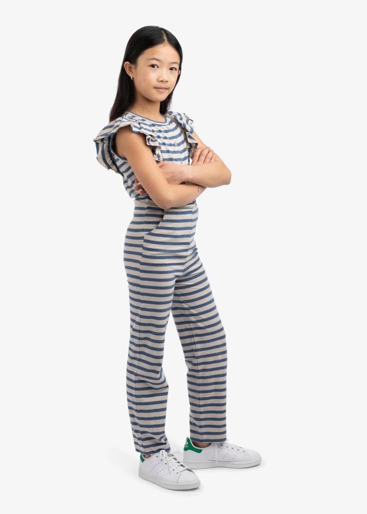 Secondary product image for "Wera Jumpsuit Rand Blå & Sand"