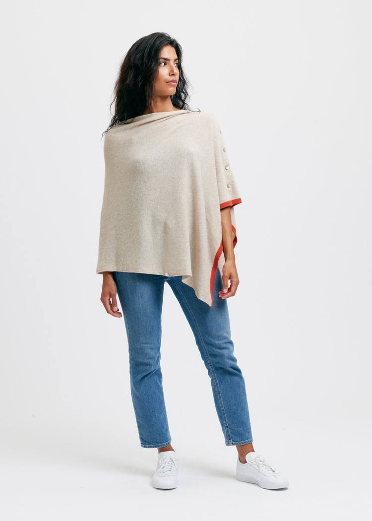 Secondary product image for "Kari Poncho Sand"