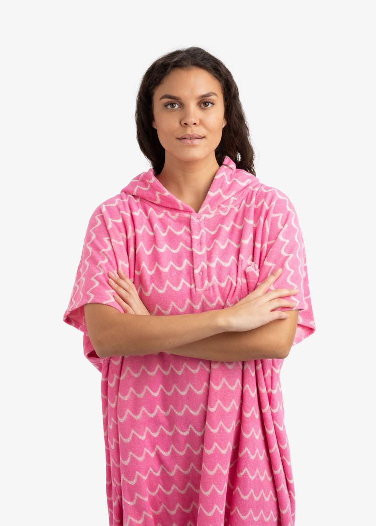 Secondary product image for "Terry Poncho Wave Pink"