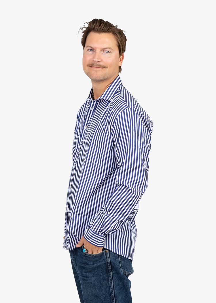 Secondary product image for "Kurt Skjorta Rand Marinblå"