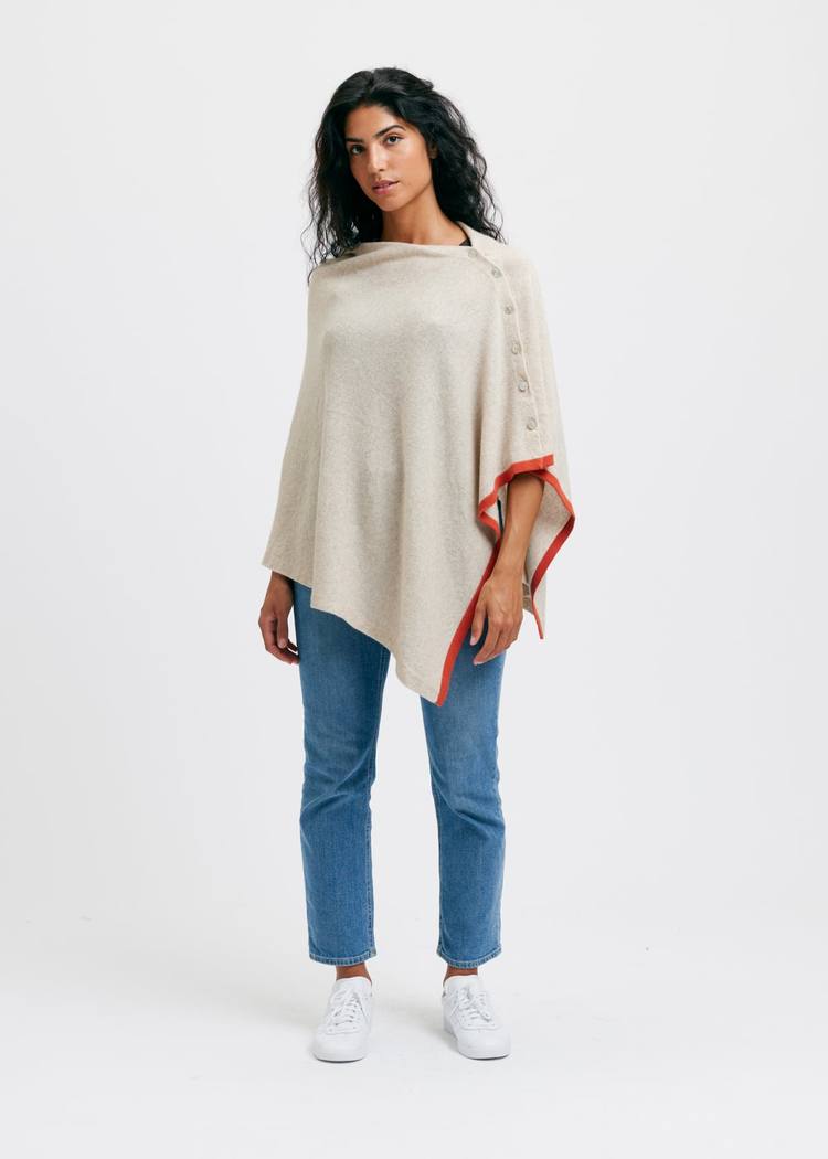 Secondary product image for "Kari Poncho Sand"