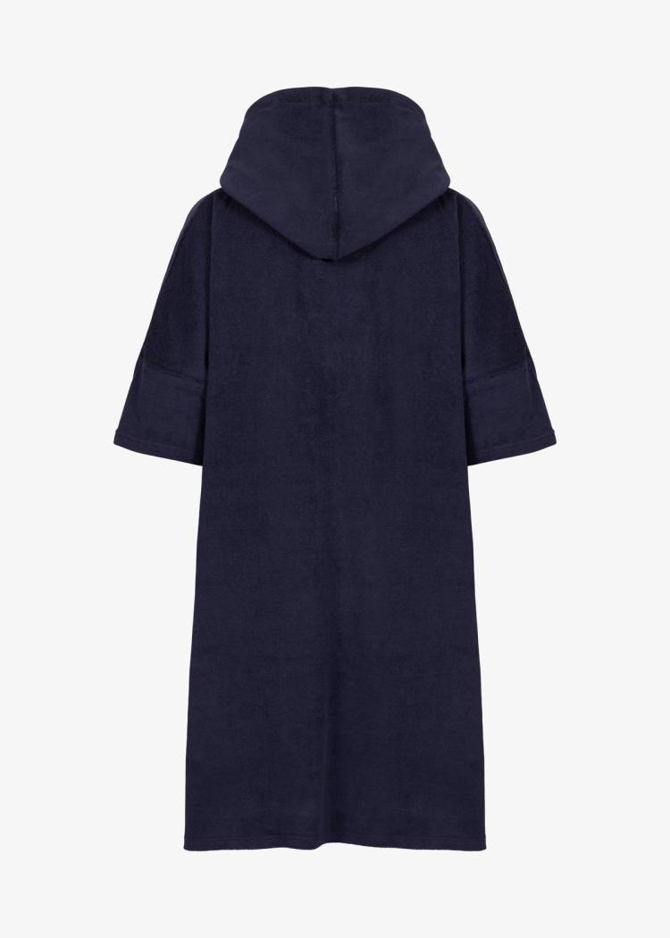 Secondary product image for "Frottéponcho Marinblå Barn LS"