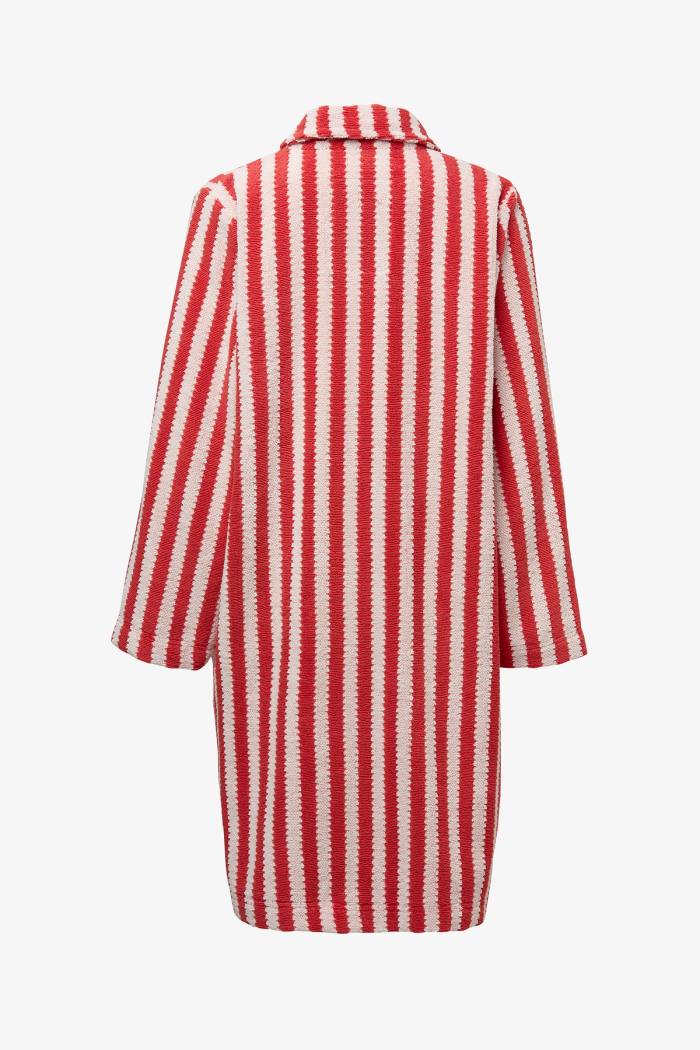 Secondary product image for "Bathrobe Ladies Stripe Red"