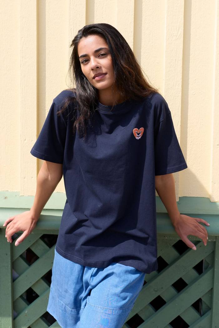 Secondary product image for "T-shirt Räkhjärta Navy"