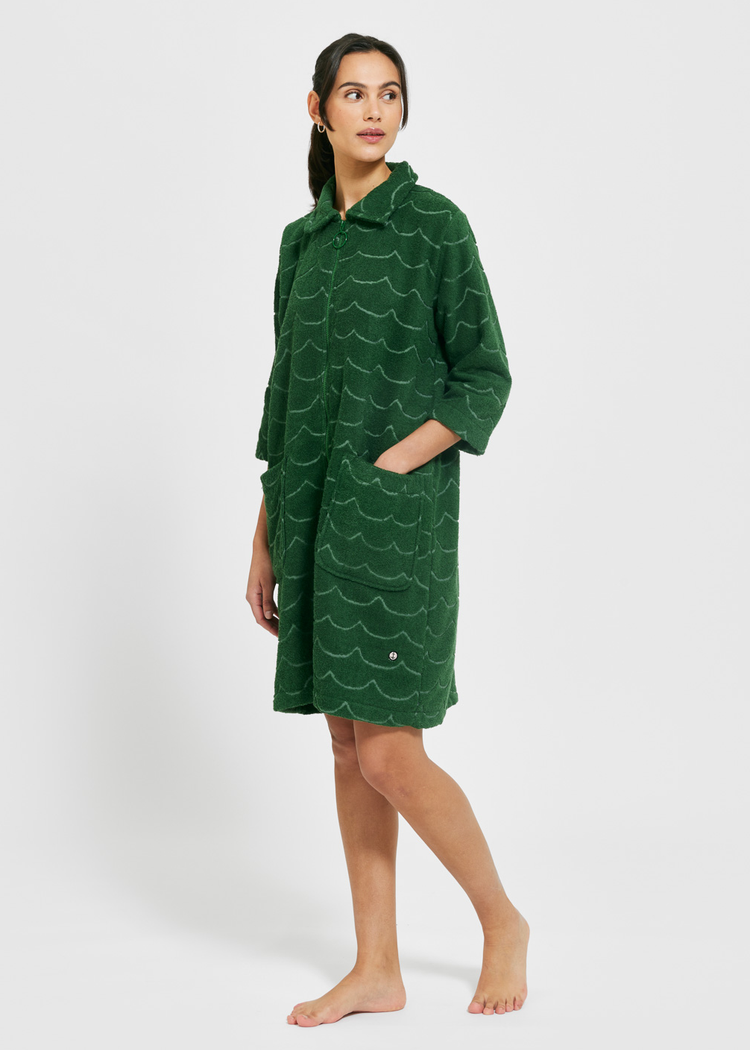 Secondary product image for "Bathrobe Ladies Wave Green"