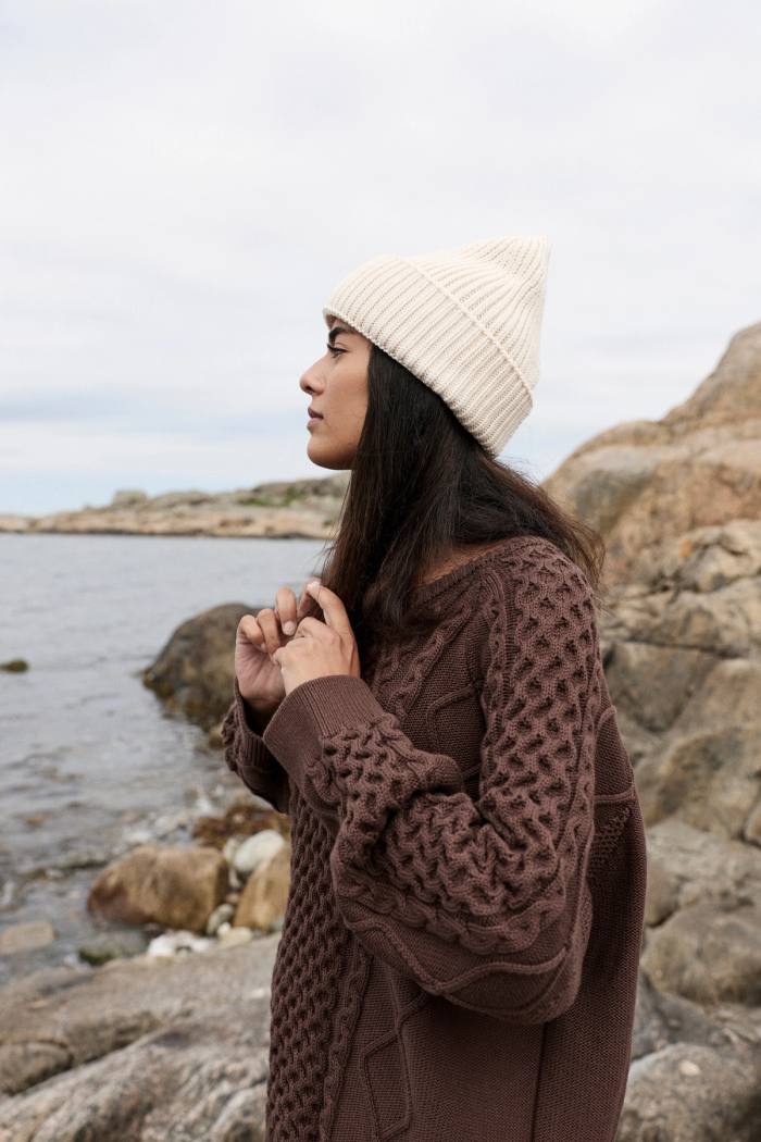 Secondary product image for "Fishermen Beanie Offwhite Cotton"