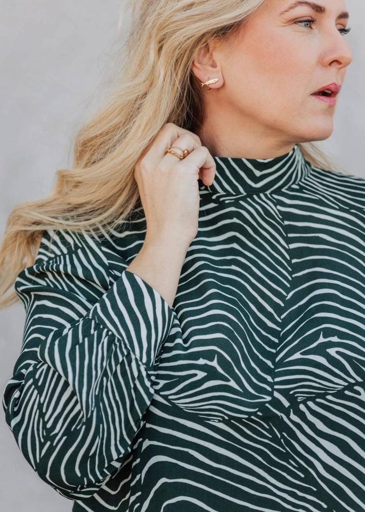 Secondary product image for "Martina Blouse Salmon Green"