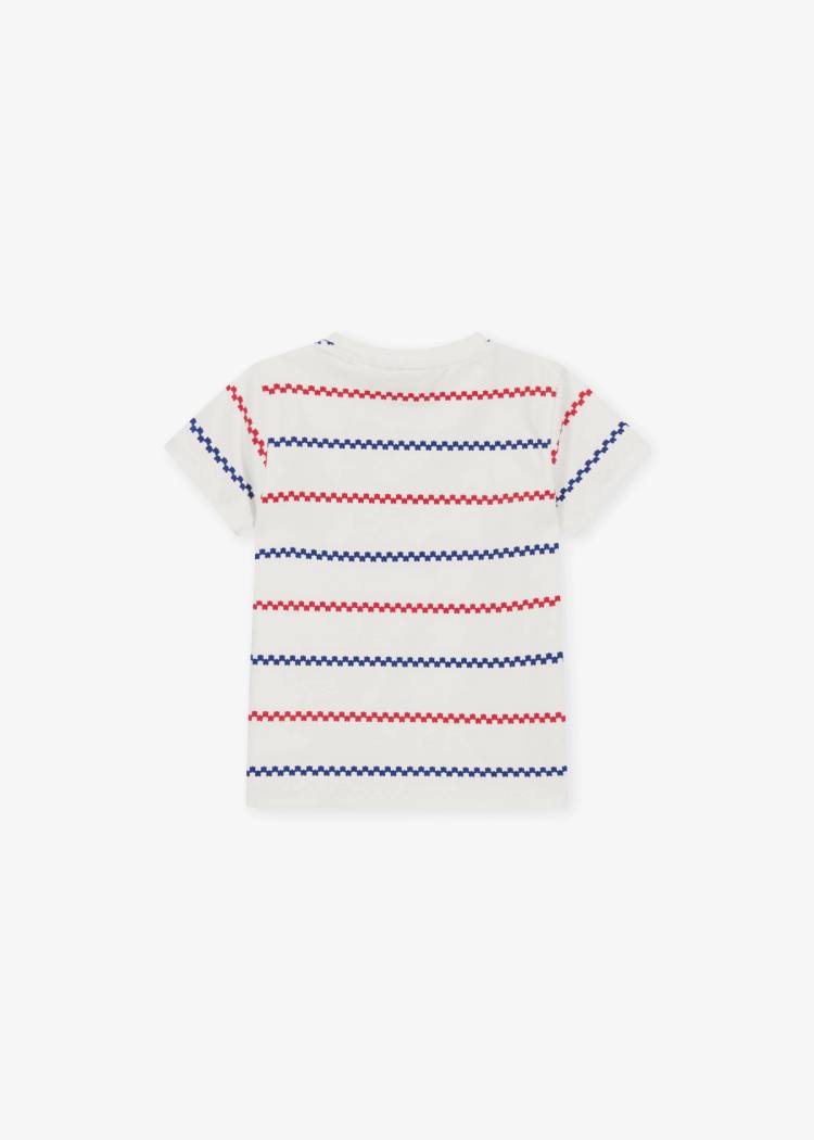 Secondary product image for "T-shirt Kids Käringön Stripe Offwhite"