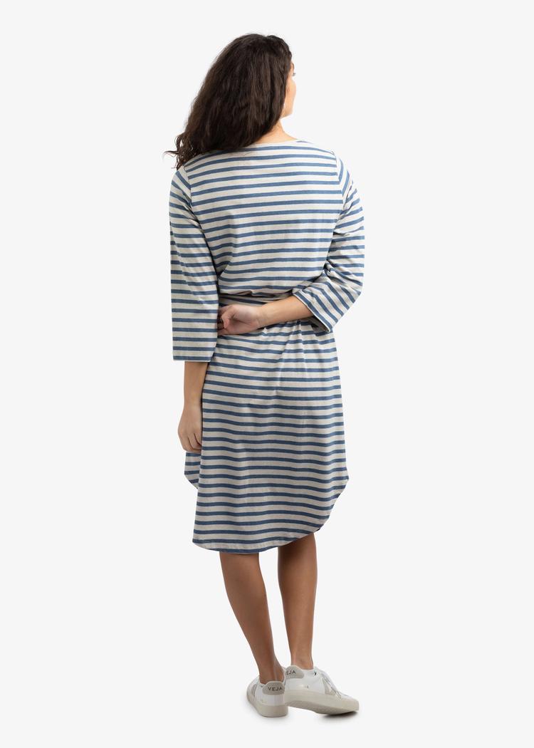 Secondary product image for "Sigrid Dress Stripe Blue Sand"