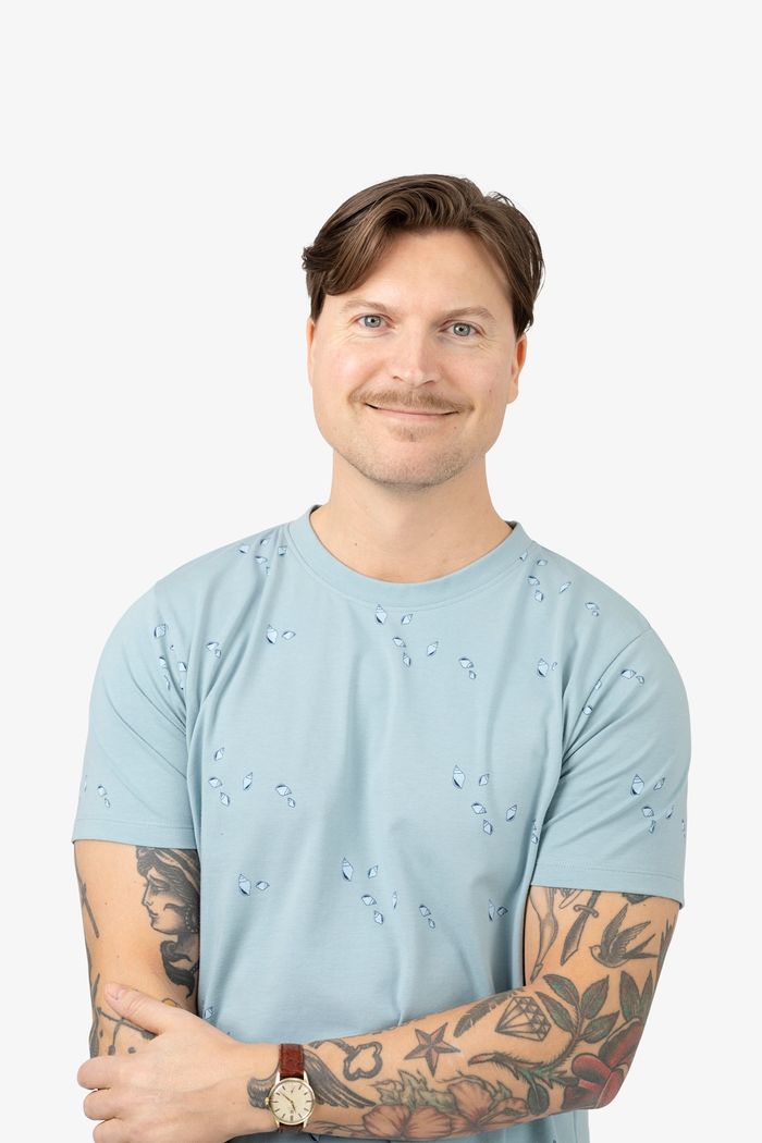 Secondary product image for "T-shirt Mini Snäcka Granitblå"
