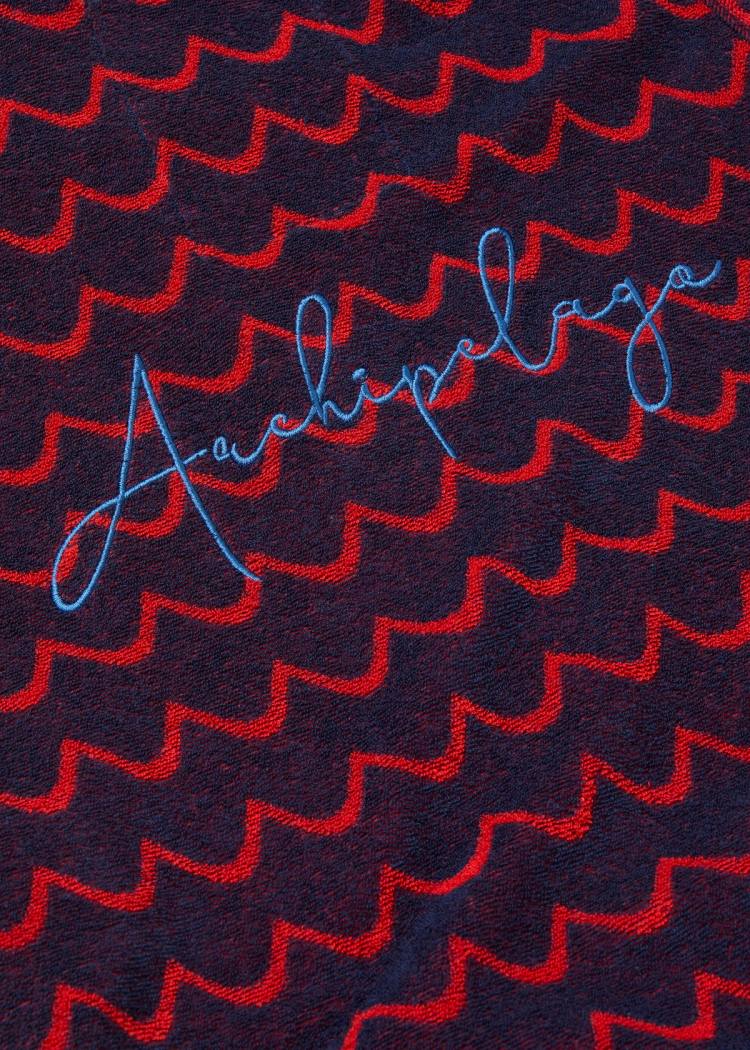 Secondary product image for "Bathrobe Archipelago Navy Red Children"