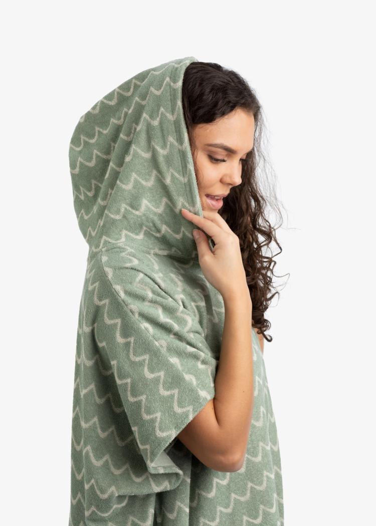 Secondary product image for "Terry Poncho Wave Green"
