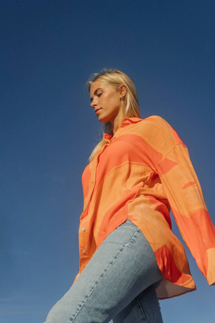 Secondary product image for "Melli Shirt Ocean Line peach"