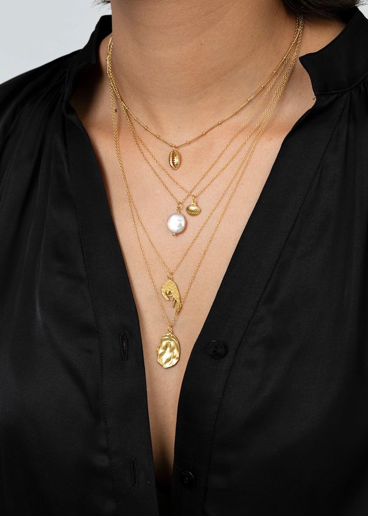 Secondary product image for "Halsband Snäcka Strand Guld"