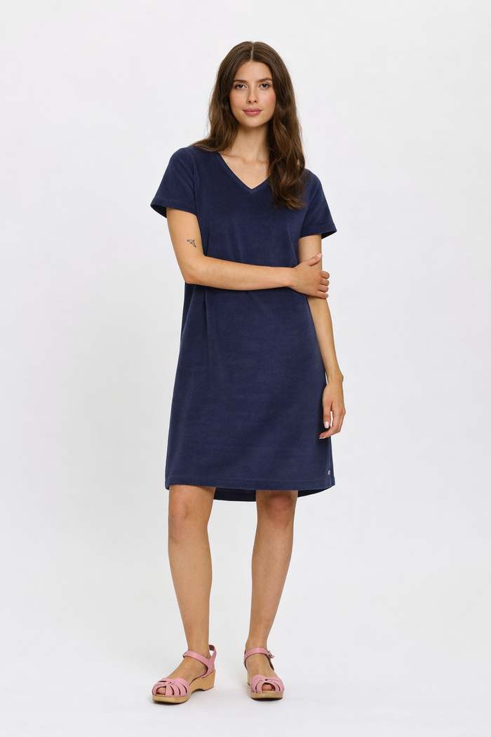 Secondary product image for "Hilda Frottéklänning Navy"