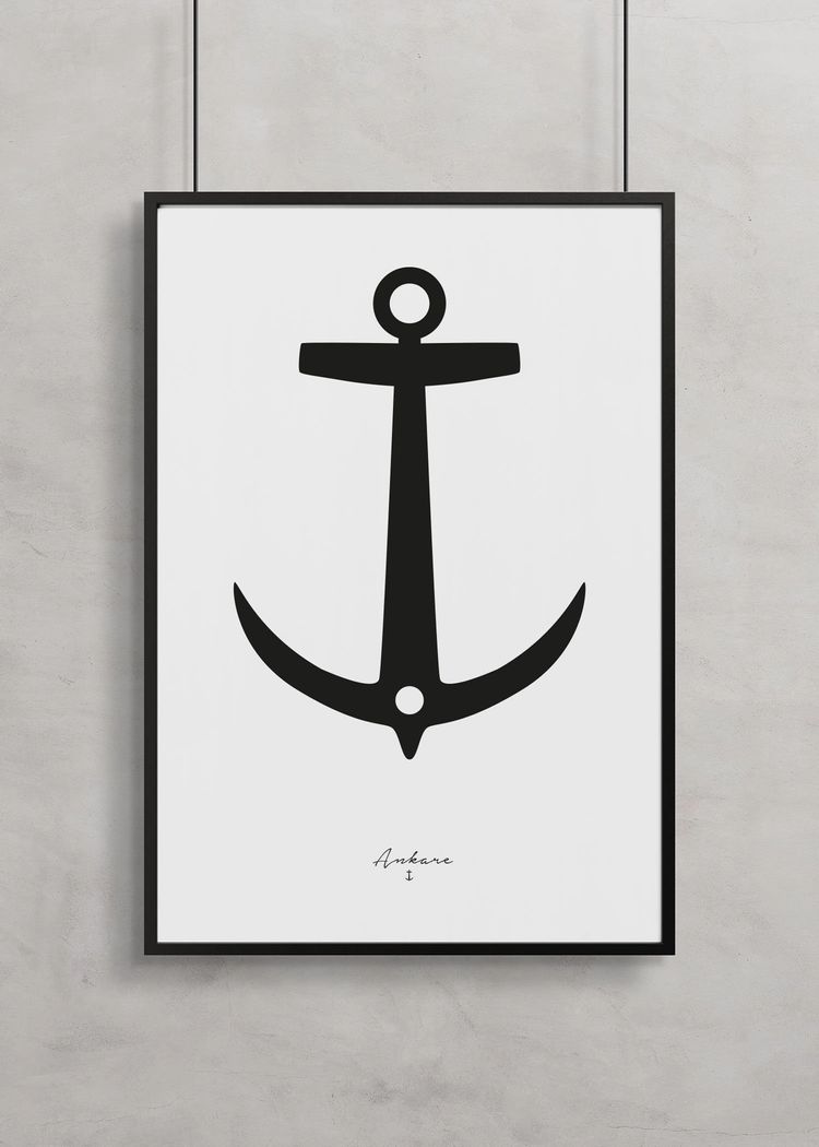 Secondary product image for "Poster Ankare Svart"