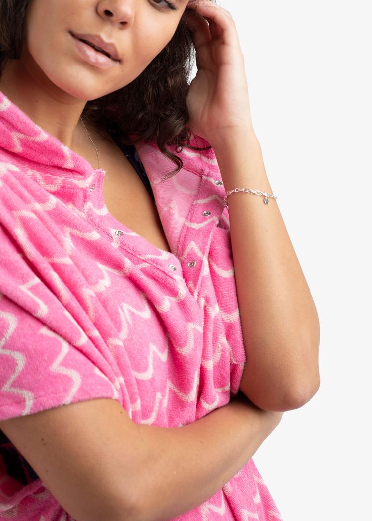 Secondary product image for "Terry Poncho Wave Pink"