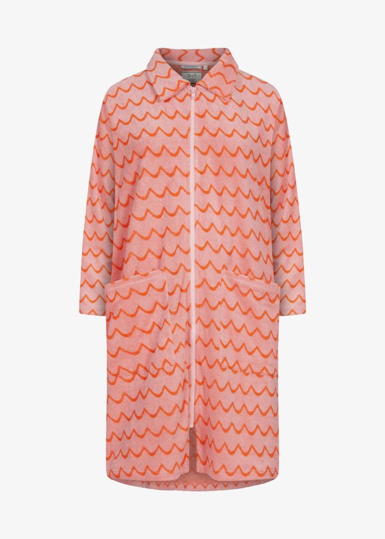 Secondary product image for "Bathrobe Archipelago Wave Pink Orange"