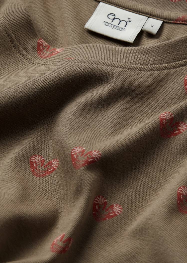 Secondary product image for "T-shirt Räkhjärta Brun"