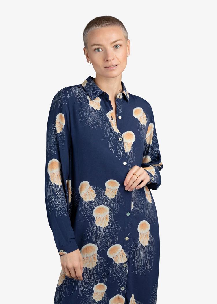 Secondary product image for "Irma Skjortklänning Manet Blå"