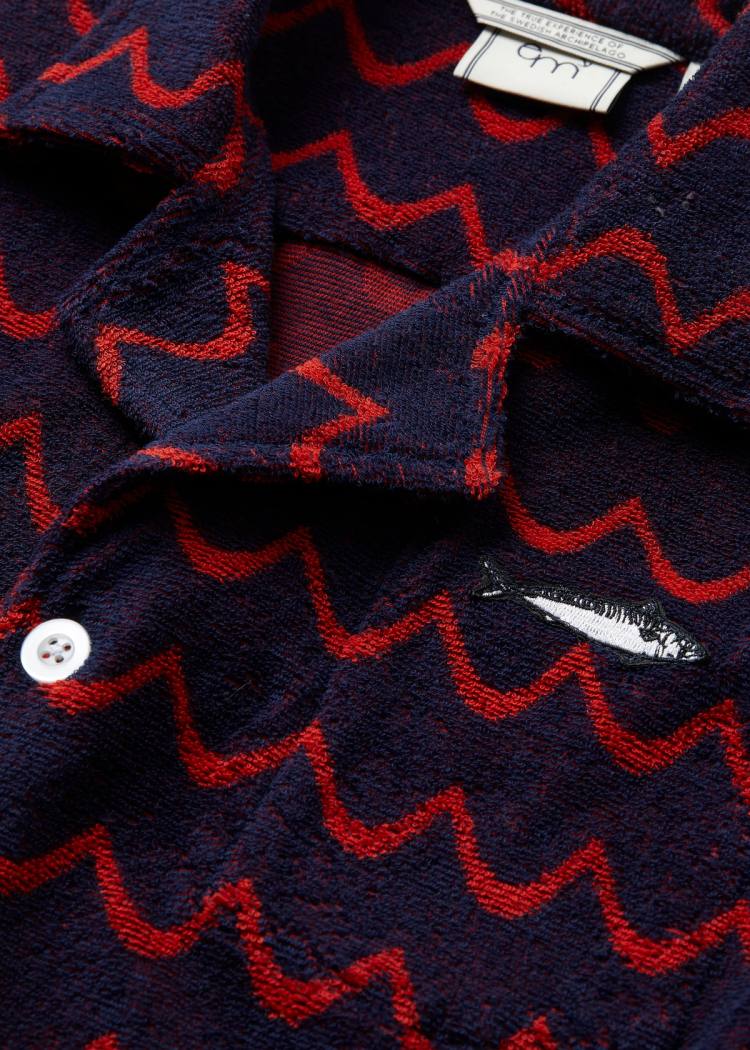 Secondary product image for "Terry shirt Wave Navy Red
"