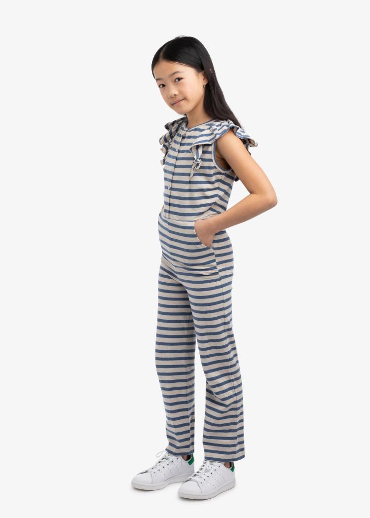 Secondary product image for "Wera Jumpsuit Rand Blå & Sand"