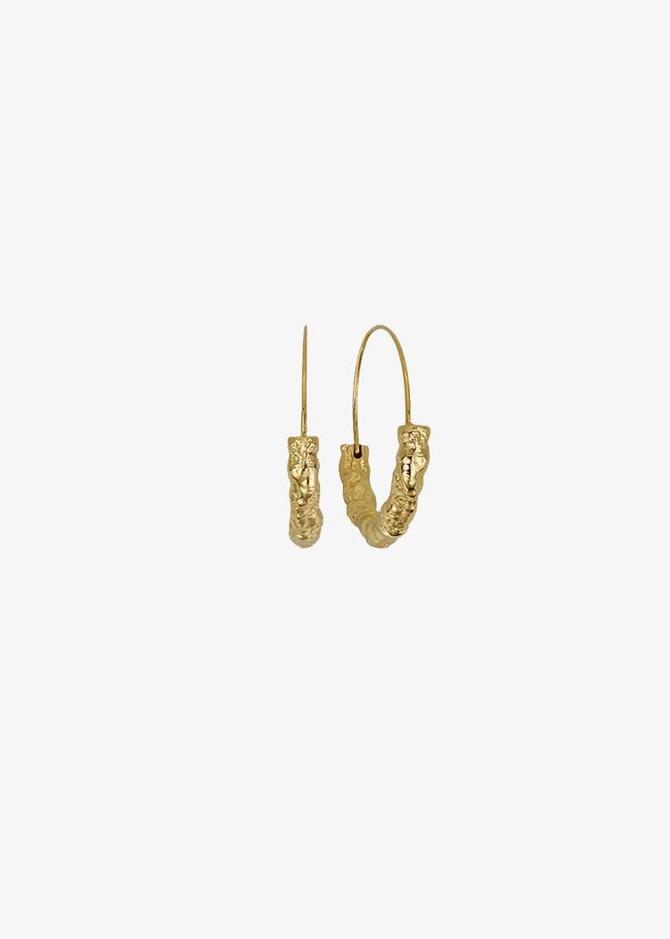 Secondary product image for "Örhänge Struktur Ring Guld"