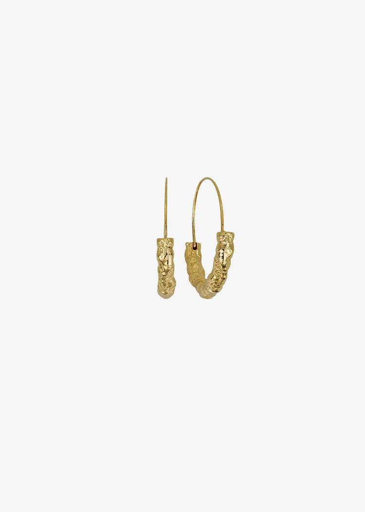 Secondary product image for "Earring Structured Ring Gold"
