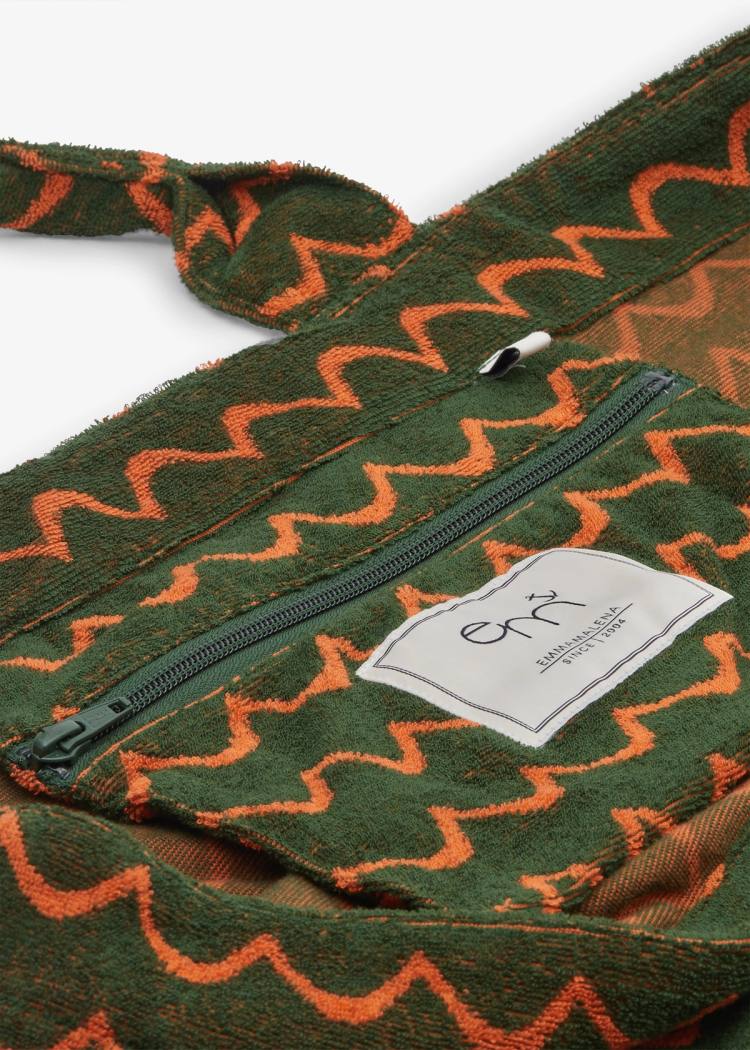 Secondary product image for "Tote Bag Terry Våg Grön Orange"