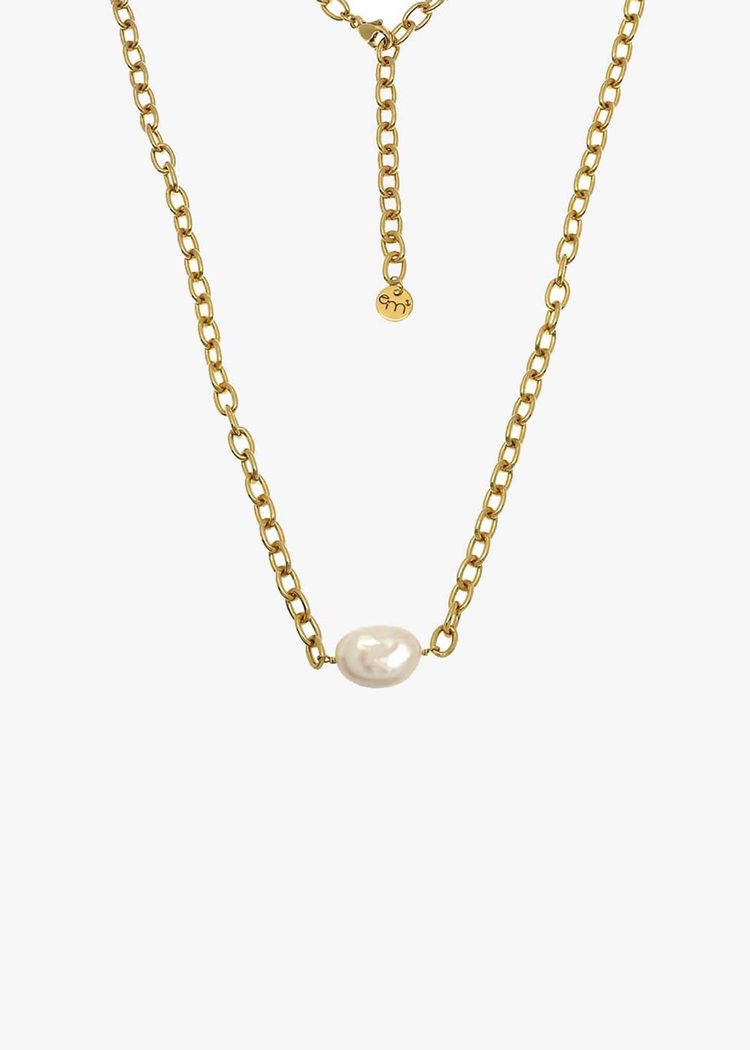 Secondary product image for "Halsband Kedja Pärla Guld"