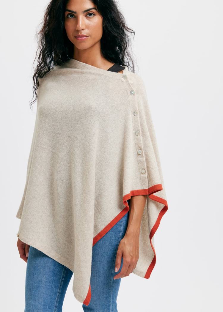 Secondary product image for "Kari Poncho Sand"
