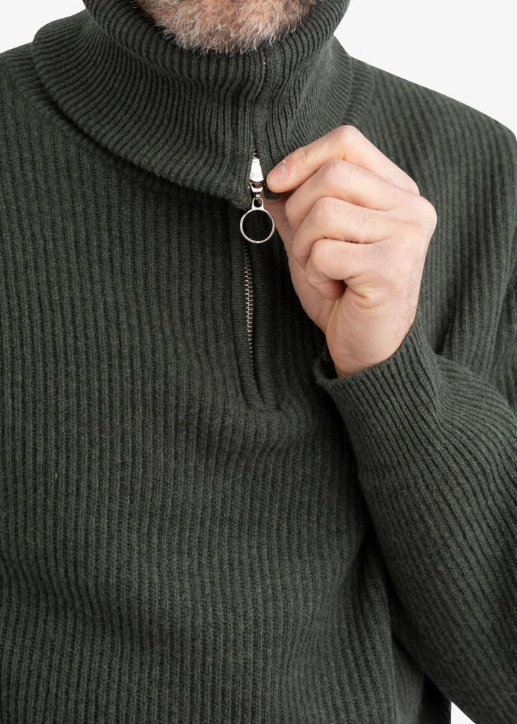 Secondary product image for "Kaj Zip Tröja Mossgrön"