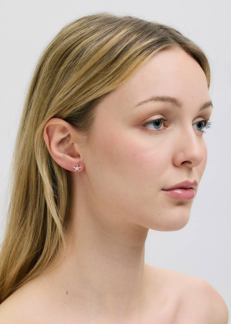 Secondary product image for "Earring Starfish Silver"